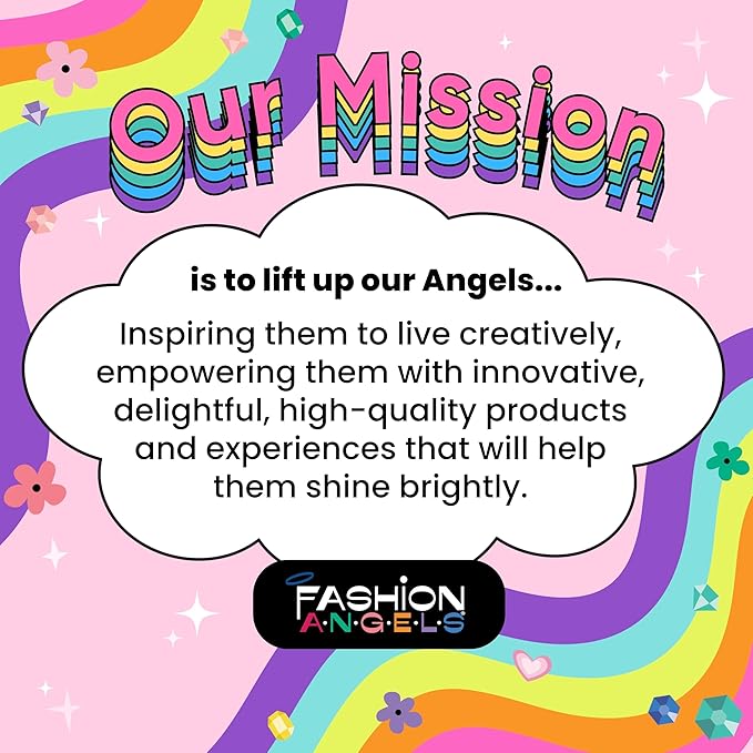 Fashion Angels Fashionista Design Sketch Book Set, Includes Sketch Pad with Stencils, Stickers & Instructions for Inspiration, Ideal Drawing Kit for Kids