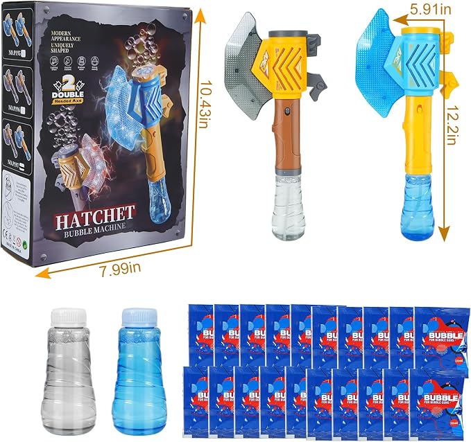 Bubble Machine Gun for Kids,Bubble Wands for Toddlers Toys 3+ Years Old,Summer Toys,Toy for Boys Girls Outdoor Indoor Birthday Wedding Party,Gifts (Blue&Brown)