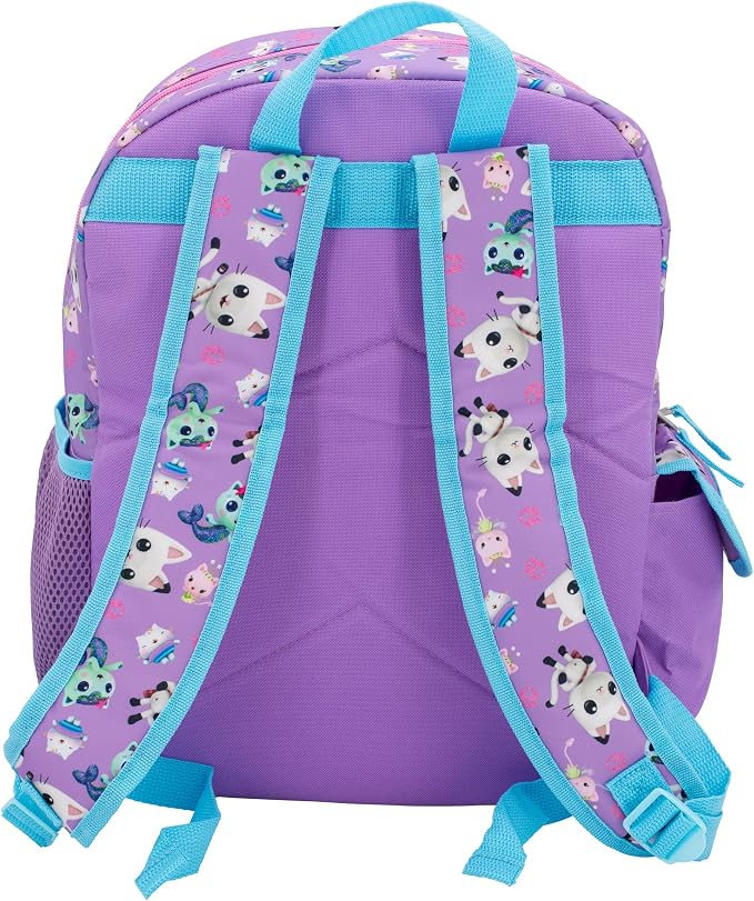 AI ACCESSORY INNOVATIONS Gabby’s Dollhouse Backpack for Girls, 16 Inch School Bag with Flip Sequins & 3D Molded Front Pocket, Purple