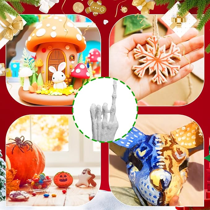 50 Pack White Air Dry Foam Clay,1.12lb Soft Molding Lightweight Clays with 3 Pcs Sculpting Tools for Kids,Adults,Crafting Cosplay,Artistic Projects