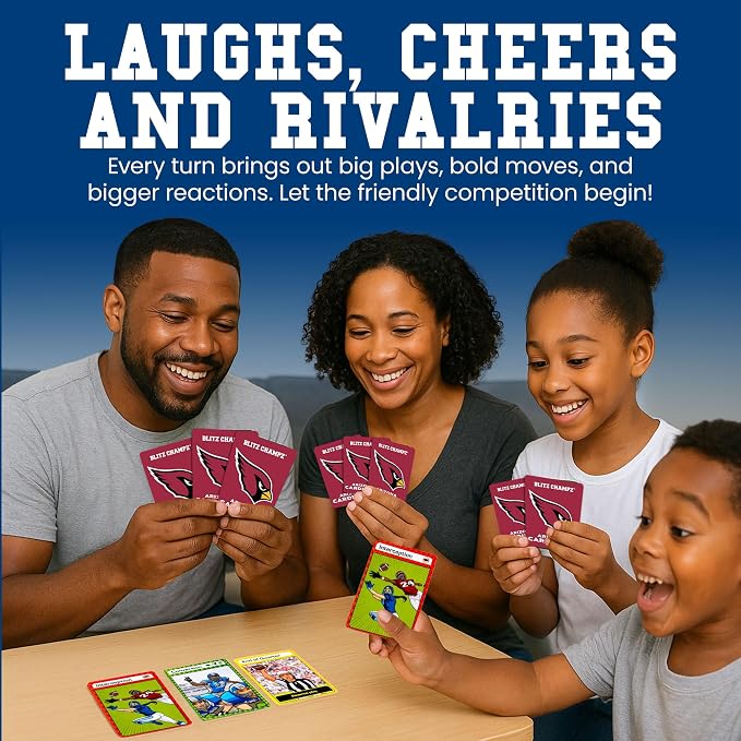 Blitz Champz Arizona Cardinals – Official NFL Playing Cards & Cardinals Gifts for Men & Women, Fun Travel Card Games for Adults & Kids Ages 7+, Ideal Camping Games for Friends & Family Game Night