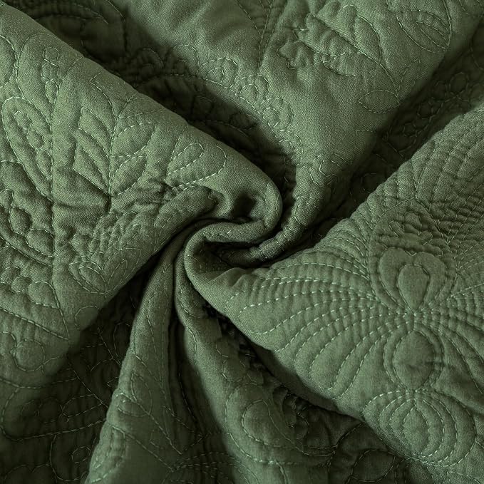 HoneiLife King Quilt Bedding Sets - 3 Piece Microfiber Quilt Sets Lightweight Bedspreads Reversible Coverlets Rustic Bed Cover Quilt King Size Fall/Winter Quilts