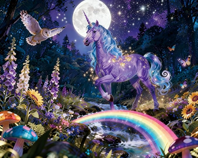 100 Pieces Puzzles for Kids Ages 4-8, Unicorn Educational Kids 100 Piece Puzzle, Children Jigsaw Puzzles Kids Puzzles, Educational Learning Puzzle Toys for Girls and Boys