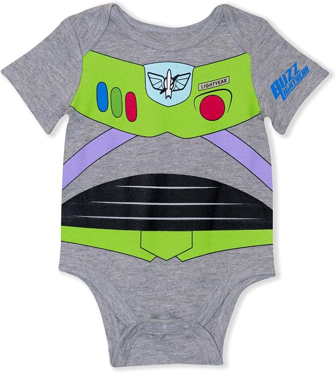Disney Baby Toy Story Mickey Mouse Cars Winnie the Pooh Boys 3 Pack Bodysuit Creeper for Newborn and Infant