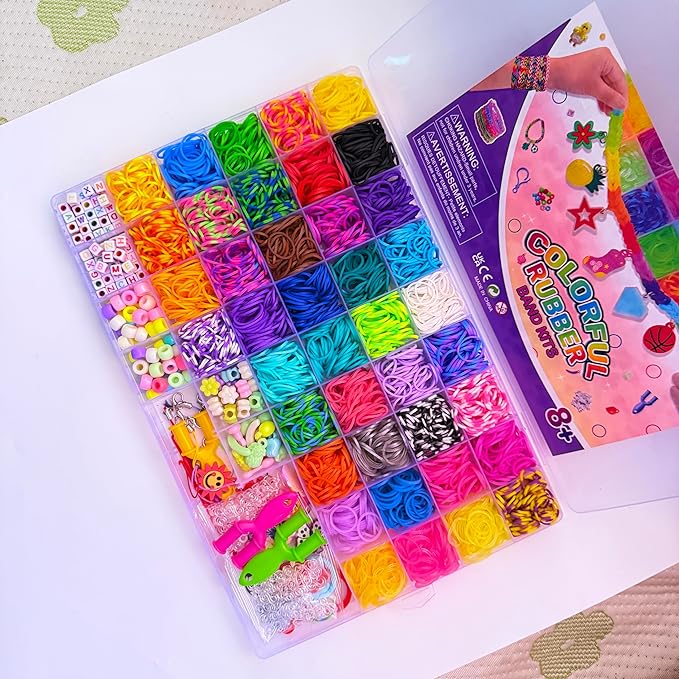 JIYAKO 4000+Rubber Band Bracelet Kit,40 Color Loom Bracelet kit, Friendship Bracelet Making kit