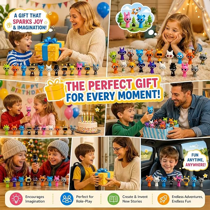 Action Figures Mystery Box,Mystery Box,Office Room Figurine Decor for Adults (Multicolor-48PCS)