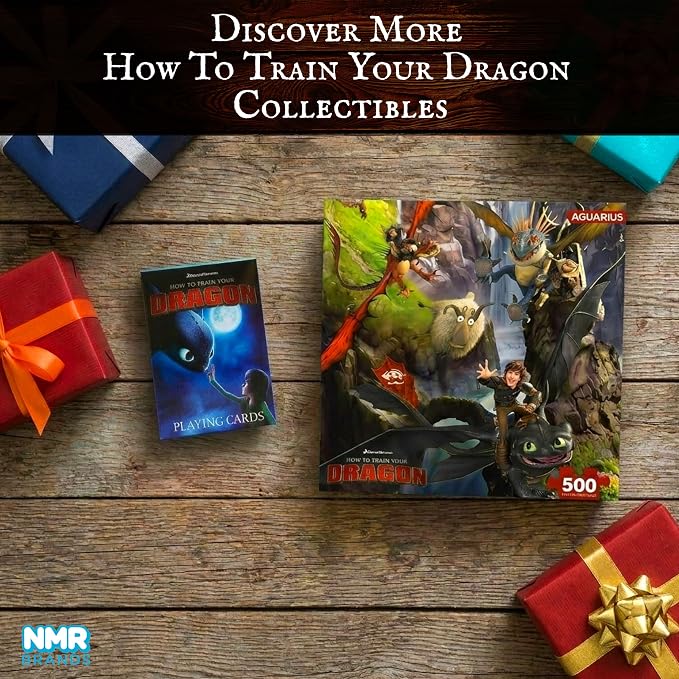AQUARIUS How to Train Your Dragon Fun Box – Embossed Collectible Storage Tin, Officially Licensed How To Train Your Dragon Merchandise, Storage for Kids Ages 4-12, Dragon Fans, Metal Box