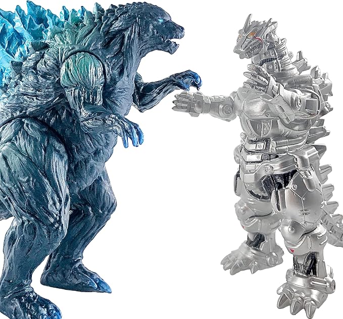 TwCare Set of 2 Mecha Godzilla Earth MechaGodzilla Kiryu Toys, Kaiju Universe Action Figures King of The Monsters Movable Joints Movie Series Soft Vinyl, Travel Bag