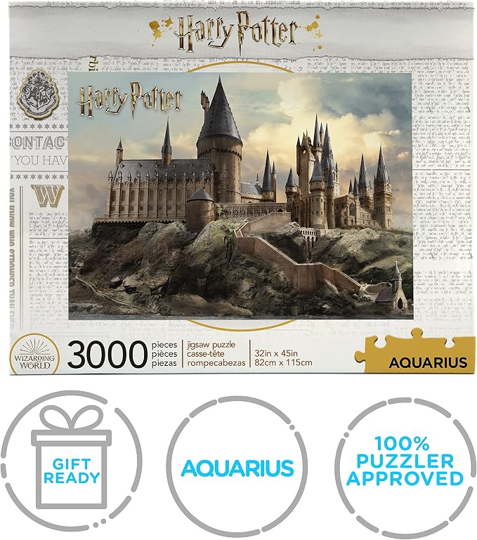 Aquarius Harry Potter 3000 Piece Jigsaw Puzzle, Hogwarts Castle Wizard Movie Puzzles 45x32 Inch Collectible Merchandise Gift for Teens and Adults