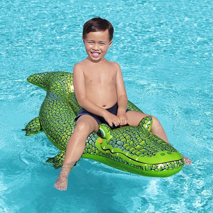 Bestway H2OGO! Buddy Crocodile Kids Ride-On Pool Float 60" x 28"