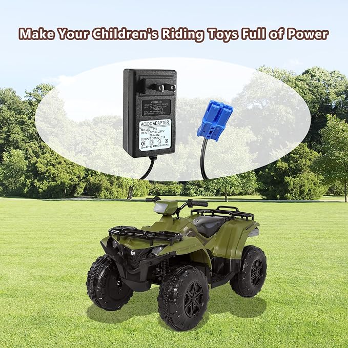12V Battery Charger with Blue Plug for Kid Trax Ride-On Toys Compatible with Scout Pony Disney Cars Dodge Ram Mickey Minnie Rideamales Scout Pony Josie Unicorn
