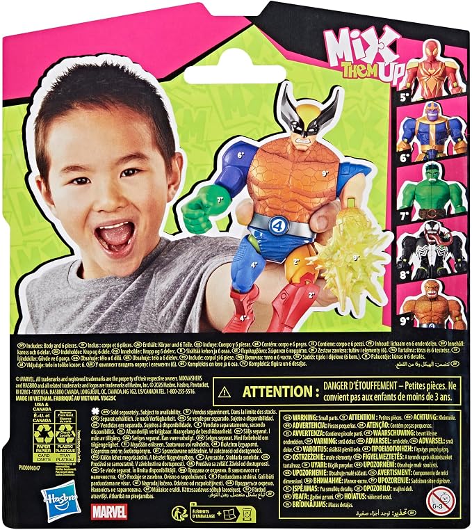AVENGERS MixMashers Marvel Wolverine Custom Mix-and-Match Action Figure & Accessories, 5-Inch-Scale (12 cm) Super Hero Toys for Kids, Ages 4+