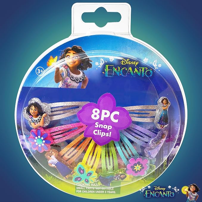 Disney Encanto Kids Hair Clips for Girls Snap Clips 8 pack multi color Ages 3+