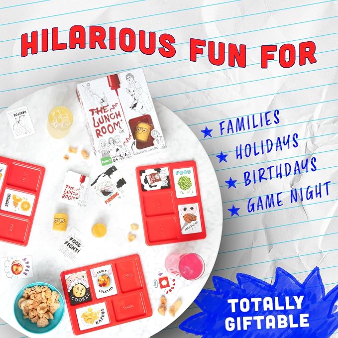 The Lunch Room Family Card Game – Fast Paced Food Fight Party Game for Kids & Adults, Fun for 3–6 Players, Easy to Learn for Family Game Night, 10-15 Minute Play Time | Board Games for Kids 8-12