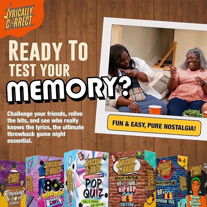 Lyrically Correct '60s & '70s Oldies But Goodies Edition – Soul, Motown & Classic Hits Music Trivia Card Game for Adults & Families