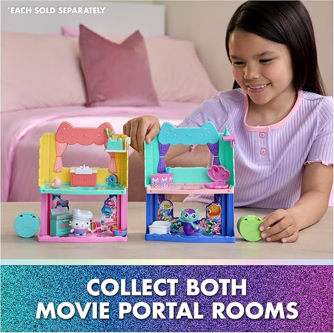 Gabby's Dollhouse: The Movie, MerCat's Spa-wesome Bathroom, Toy Figure, Dollhouse Accessories & Surprise Toy, Kids Toys for Girls & Boys Ages 3 and Up