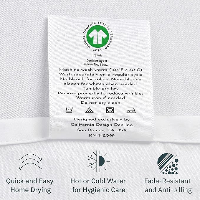 California Design Den Printed Sheets King Size Set - 100% Organic Cotton, Soft and Crisp Percale, Durable Deep Pocket King Sheets & Pillowcase Set - Llama