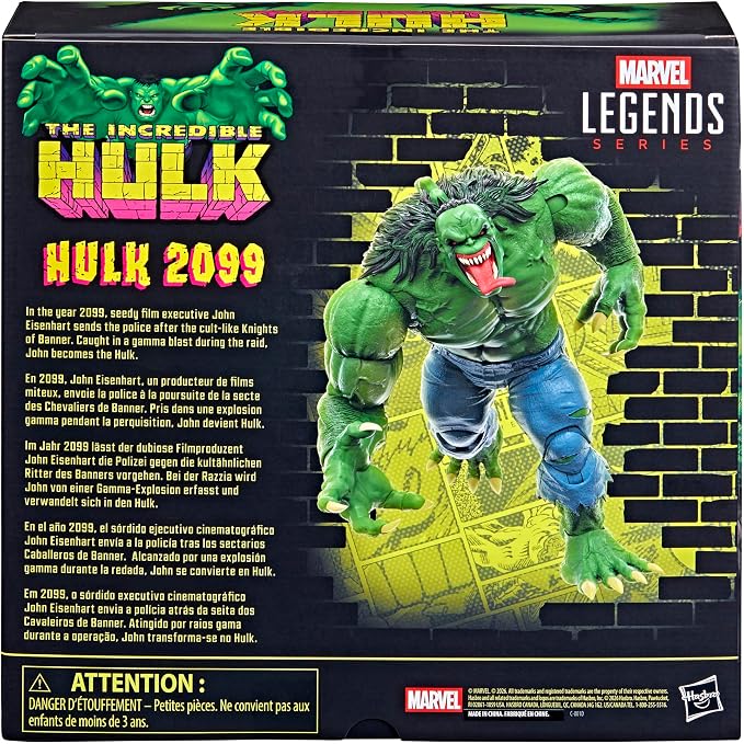 Marvel Legends Series Hulk 2099, Hulk 2099 Comics Collectible 6-Inch Scale Action Figure Set