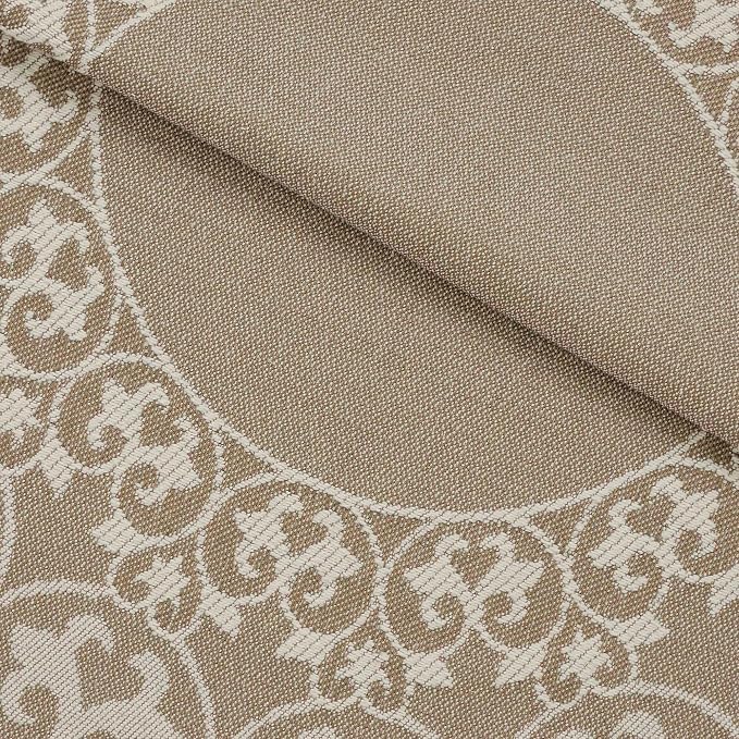 Superior Cotton Blend Bedspread Set, Includes 1 Tailored Bedspread and 2 Matching Pillow Shams, Lightweight Blanket, Bedding Decor, Jacquard Vintage Floral Mandala, Lyron Collection, Queen, Taupe
