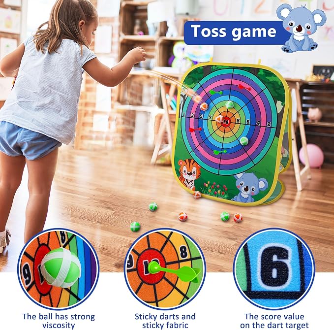 Animal Bean Bag Toss Game Toy Outdoor Toss Game, Family Party Party Supplies for Kids, Gift for Boys Birthday or Christmas for Toddlers Ages 3 4 5 6 Year Old