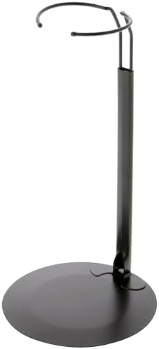 Plymor DSP-90B Black Adjustable Doll Stand, fits 15, 16, 17, 18, 19, 20, and 21 inch Dolls, Waist is 3" - 4" wide, 8" - 11" around