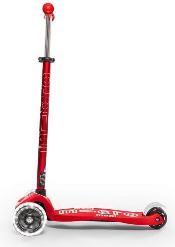 Micro Kickboard | Maxi LED Kids Scooter for Ages 5-12 | Children up to 110 lbs | 3 Wheel Lean-to-Steer Design | Adjustable T Bar | Smooth Ride, Motion Activated PU LED Wheels | Swiss Design