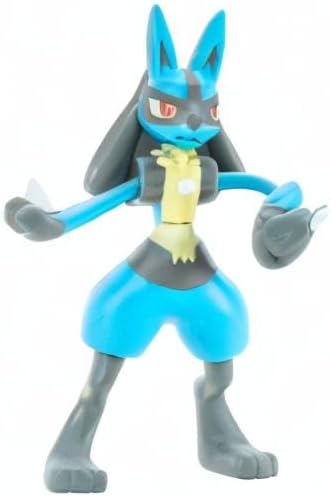 Pokemon Characters Set 8 Pack Pokemon Games Garchomp, Pikachu, Eevee, Lucario, Riolu, Munchlax, Glaceon & Leafeon - Figurine Toys