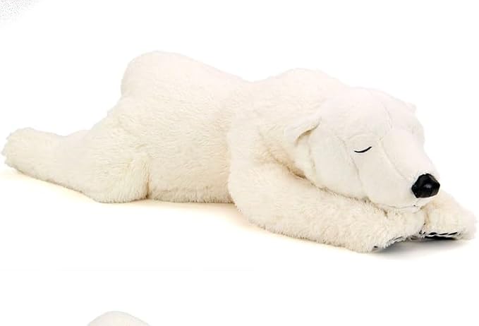 TAMMYFLYFLY Sleep Polar Bear Plush,Cute Stuffed Animal, Plush Toy, 67cm Soft Toy (Large)
