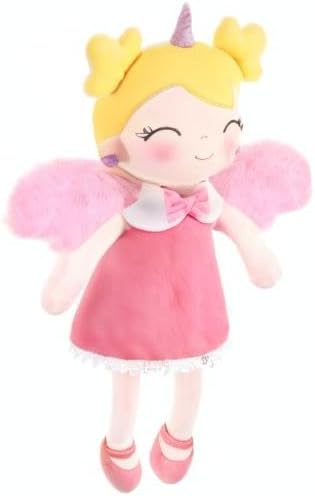 GAGAKU Soft Baby Doll Toys (17'') for Girls, My First Baby Rag Dolls for 1 Year Old Girl Birthday Gift Plush Doll Toys Machine Washable Baby Doll for Toddler Kids Infants - Unicorn Girl with Wings