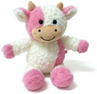 YUKOUQIAN Cow Stuffed Animal Cow Plush Doll Toy 11.8 inch for Girls Boys (Stand Cow Pink)