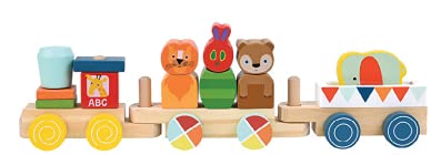 Kids Preferred World of Eric Carle The Very Hungry Caterpillar Wooden Train Set, 12 Pieces