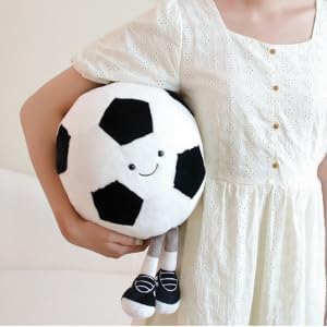 13.7" Cute Football Plush Toys Soft Stuffed Sport Throw Pillow Plush Ball Gift for Kids Birthday and Christmas Decoration (Football)