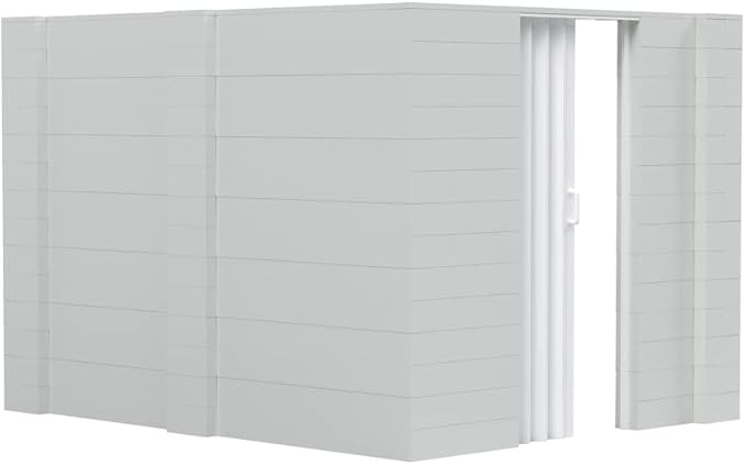 EverBlock 8’ x 10’ x 7’ L-Shaped Wall Kit with Accordion Door | 3’ x 7’ Doorway | Modular Building Blocks | Wall Display | Room Divider & Partition | Reusable | Indoor & Outdoor Use | Red