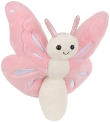 Apricot Lamb Pink Butterfly Plush Stuffed Animals for Kids, Soft Cute Plush Toys for Baby Girl and Boy, Fluffy Pink Butterfly Pink