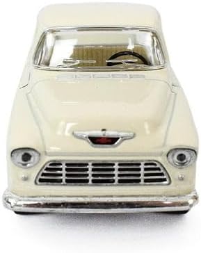 KiNSMART 1955 Chevrolet Stepside Pickup Truck 5 Inch 1:32 Scale Die Cast Metal Little Truck (White)