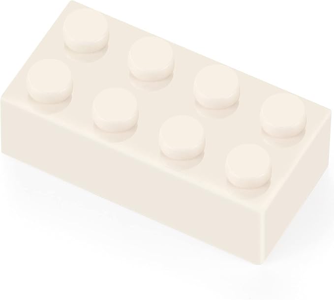 100pcs 2x4 Bricks White Pieces Parts Classic Building Blocks Creative Play Set Toy Accessories Combine with 3001 Major Brick Brands