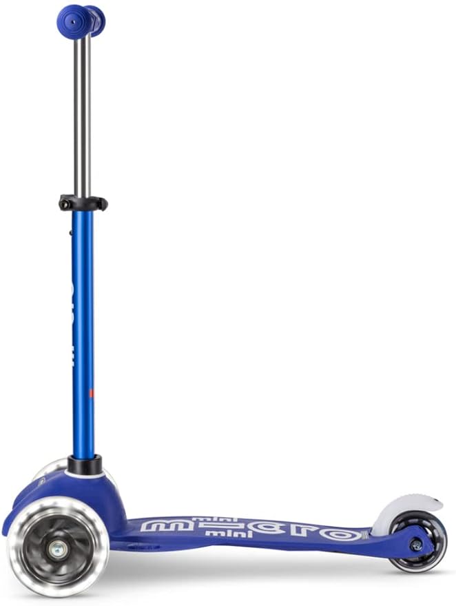 Micro Kickboard | Mini LED Kids Scooter for Ages 2-5 | Children up to 110 lbs | 3 Wheel Lean-to-Steer Design | Adjustable T Bar | Smooth Ride, Motion Activated PU LED Wheels | Swiss Design