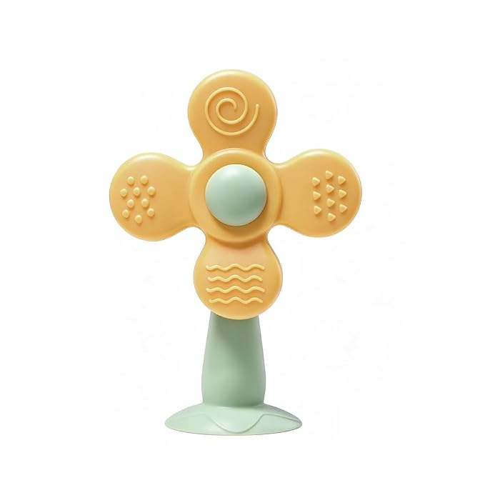 Baby Teething Toys, 2-in-1 Silicone Teether & Montessori Sensory Rattle, BPA-Free Food Grade Teether for Babies 6-18 Months, Easy-Grip Infant Toy for Teething Relief