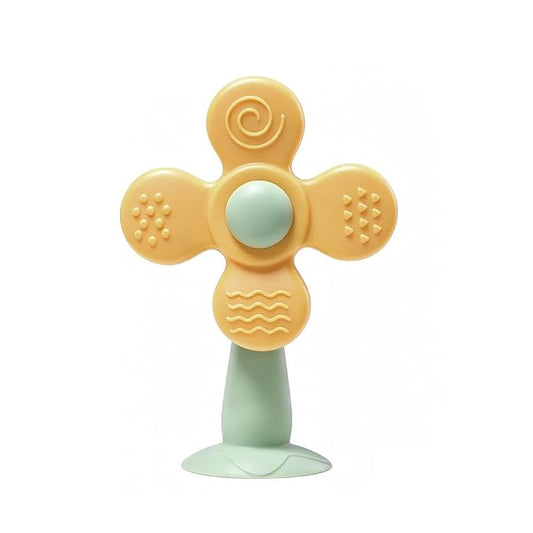 Baby Teething Toys, 2-in-1 Silicone Teether & Montessori Sensory Rattle, BPA-Free Food Grade Teether for Babies 6-18 Months, Easy-Grip Infant Toy for Teething Relief