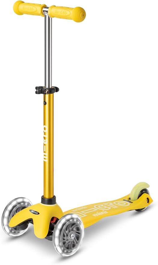 Micro® | Mini Micro Deluxe LED Scooter 3 Wheels | Wheels with LED Lighting | Adjustable and Detachable Handlebar | Non-Slip | Boys and Girls | 2-5 Years