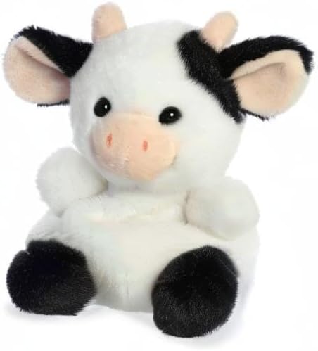 Aurora® Adorable Palm Pals™ Sweetie Cow™ Stuffed Animal - Pocket-Sized Play - Collectable Fun - White 5 Inches