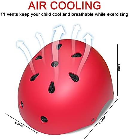 Kids Bike Helmet Adjustable Toddler Bike Helmets for Kids 2-5-8/8-14 Years with Knee Elbow Wrist Pads for GirlsBoys Youth Skateboard Bicycle Helmet for Scooter Roller Skating Balance Bike