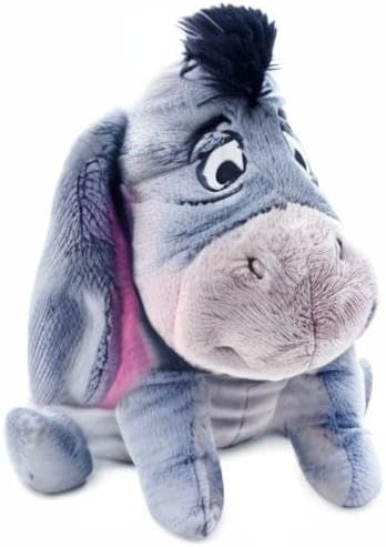 Disney Store Official Eeyore Medium Soft Toy for Kids, Cuddly Character with Fuzzy Texture and Embroidered Details, Floppy Ears and Tail, Disney Plushy Suitable for All Ages
