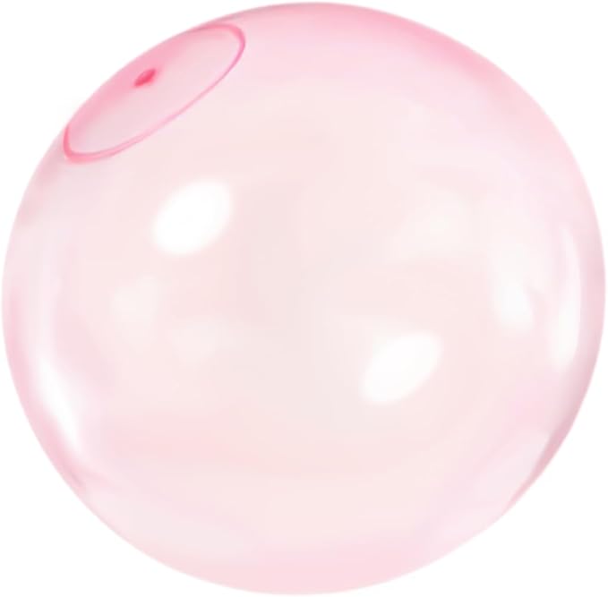 32 Inch Giant Water Bubble Ball for Adults Teenagers Giant Inflatable Water-Filled Ball Soft Rubber Ball for Outdoor Pool Beach Garden Yard Games (Pink)