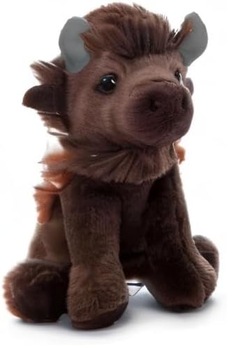 The Petting Zoo Bison Stuffed Animal Plushie, Gifts for Kids, Wild Onez Babiez Zoo Animals, Bison Plush Toy 6 inches