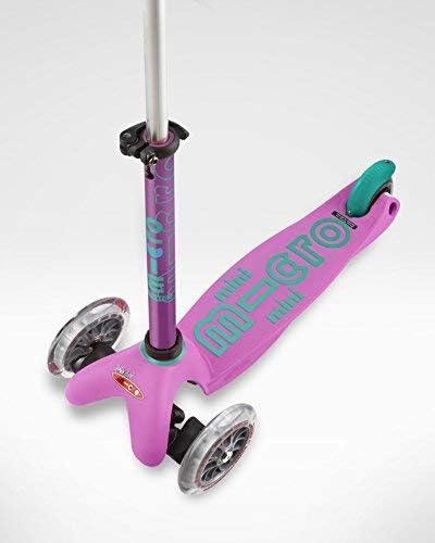 Micro Kickboard | Mini Kids Scooter for Ages 2-5 | Children up to 110 lbs | 3 Wheel Lean-to-Steer Design | Adjustable T Bar | Smooth Ride PU Wheels | Swiss Design