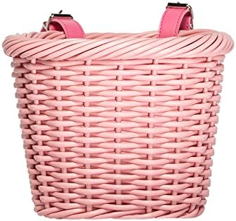 MEGHNA Woven Mini Bike Basket for Kid Bike Handlebar Bike Basket for Girl Boy for Scooter, Multi-Colors