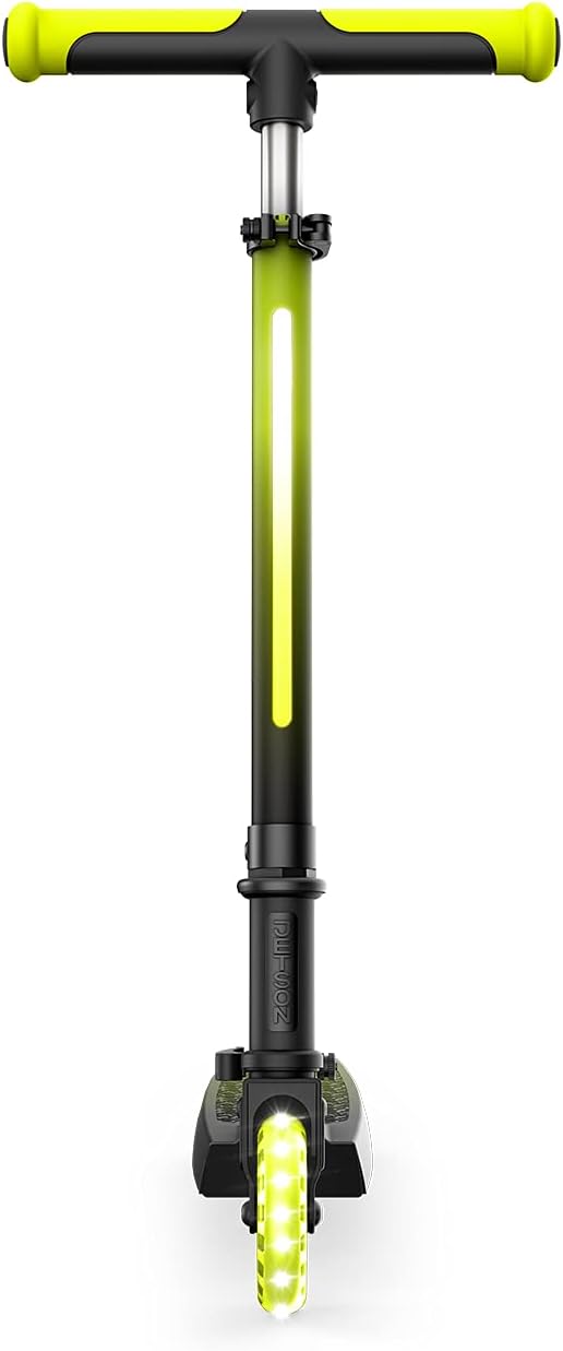 Jetson Juno 2-Wheel Light-Up Kick Scooter, Portable Folding Scooter for Kids with Light-Up 4-Inch Wheels, Adjustable Handlebar Height, Ages 5+