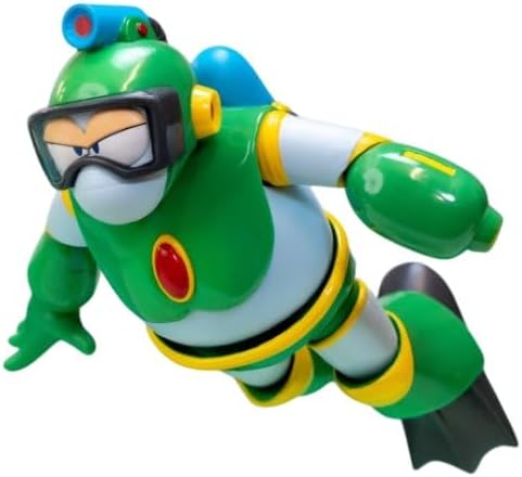 Jada Toys Mega Man Wave 3 Bubble Man Action Figure 1:12 Deluxe Scale 6" Tall, Fully Articulated, Collector Packaging