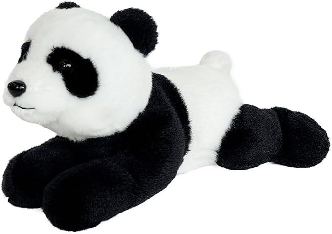 Panda Stuffed Animal for Kids,12 inch Realistic Animal Plush Toy Lying Down Posture Animals,Plush for Boys Girls Adult Birthday Hug Teaching(L-Panda)